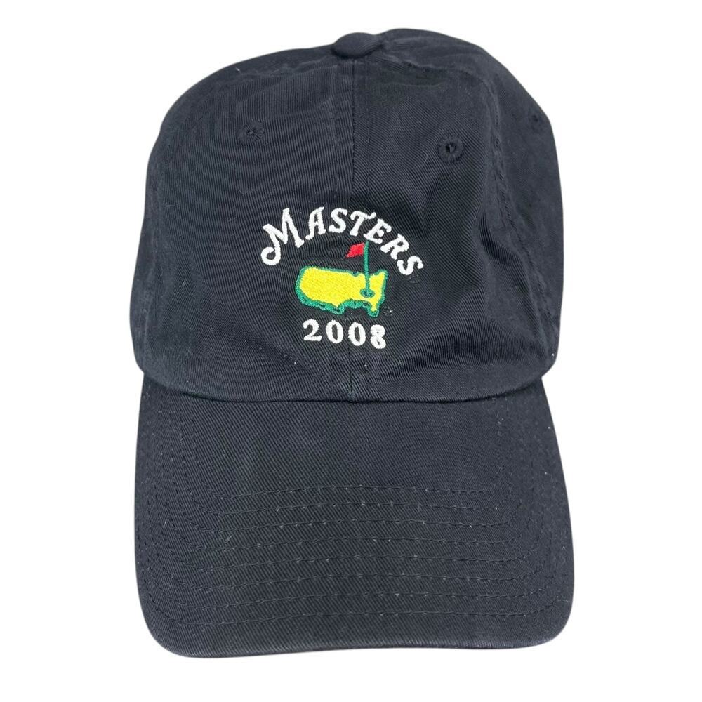 Masters Golf Tournament 2008 black adjustable baseball cap vintage one size